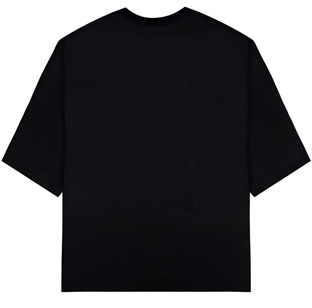 Oversize Black Plain T-Shirt 300GSM