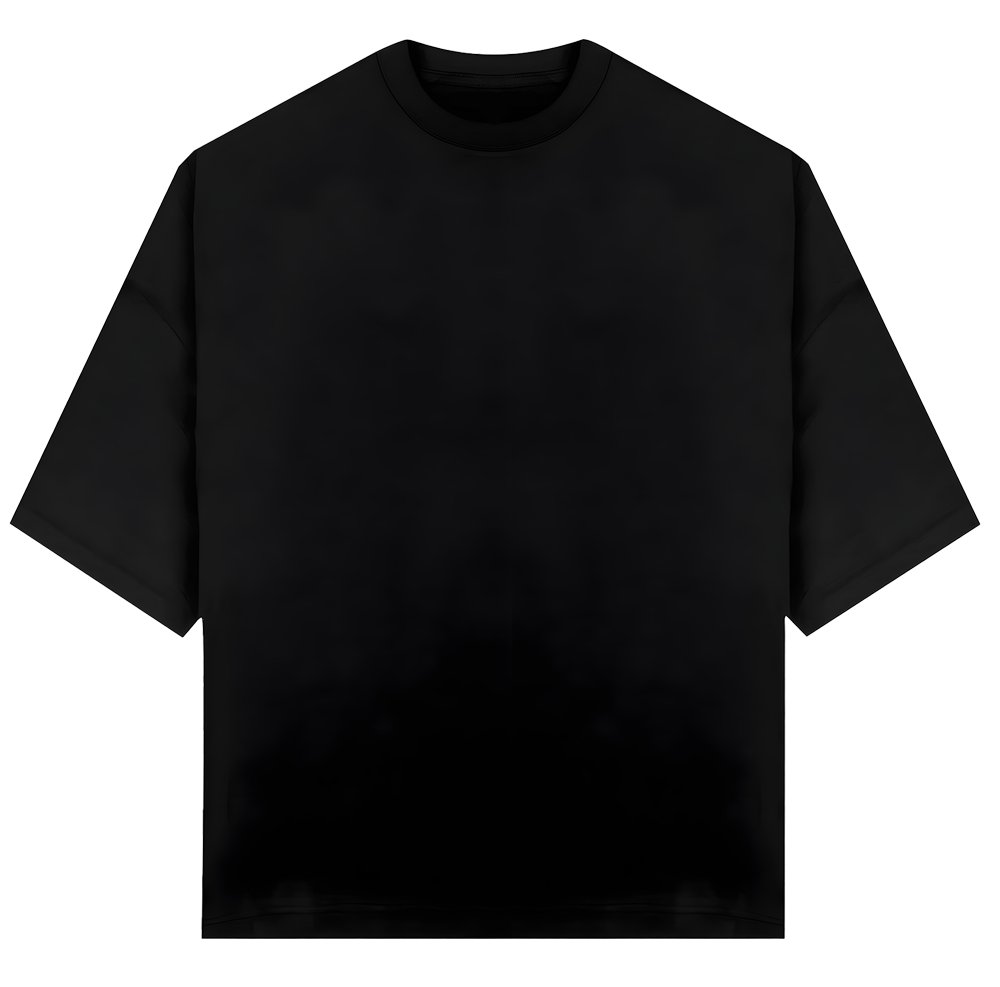 Oversize Black Plain T-Shirt 300GSM