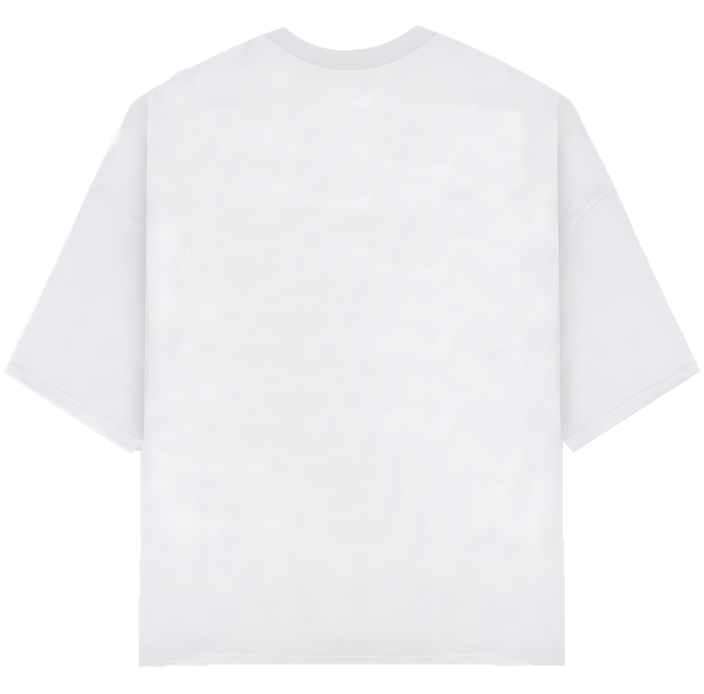 Oversize White Plain T-Shirt 300GSM